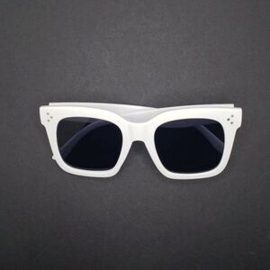 White cat eye square sunglasses